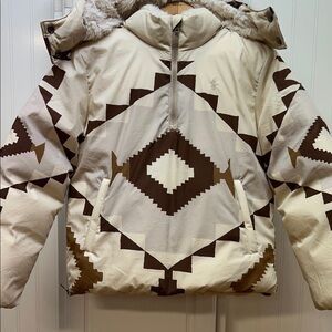 New Ralph Lauren Kids Puffer Jacket - Cream and Brown